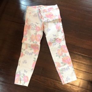 Old Navy pixie floral print jeans